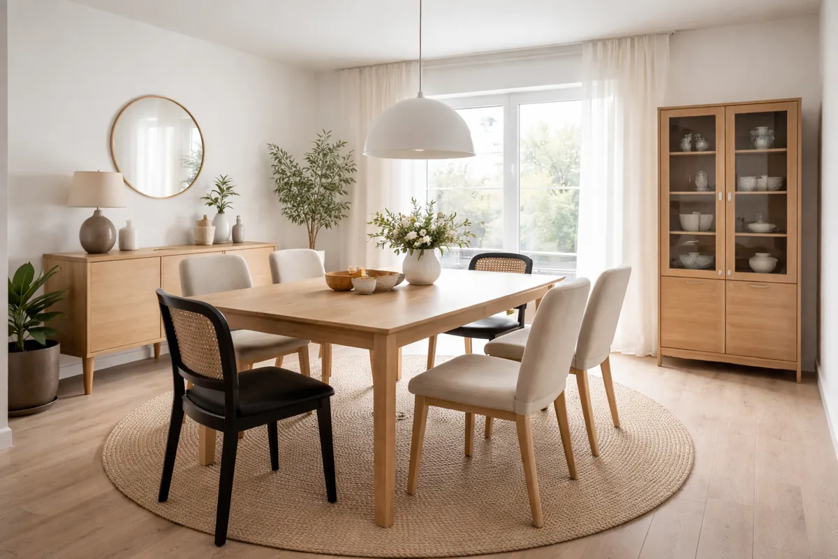 Comment choisir des meubles pour une salle à manger de 15 m²