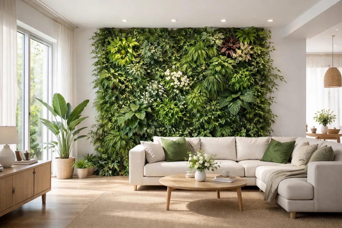 Quelle surface minimum pour un mur végétal intérieur dans une maison